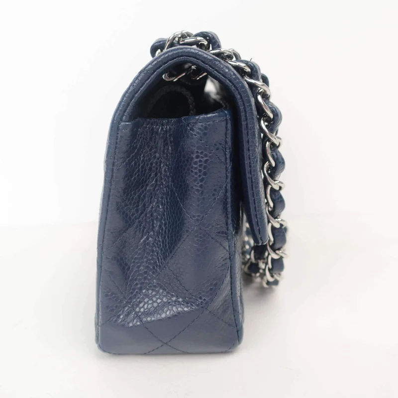 Chanel Mini Dark Blue Caviar 15 series