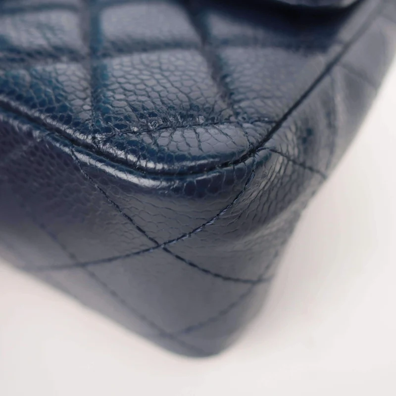 Chanel Mini Dark Blue Caviar 15 series