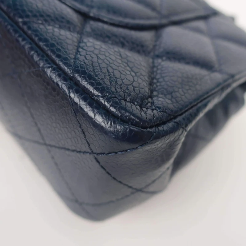 Chanel Mini Dark Blue Caviar 15 series