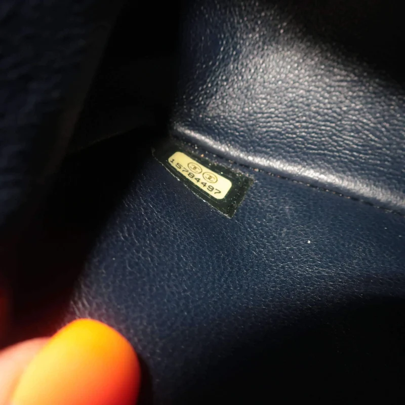 Chanel Mini Dark Blue Caviar 15 series
