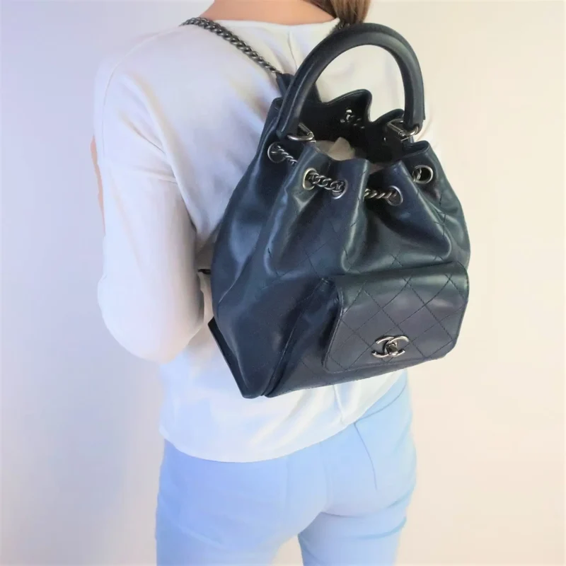 Chanel Drawstring Backpack/Bag With Top Handle S/S 2016 (153)