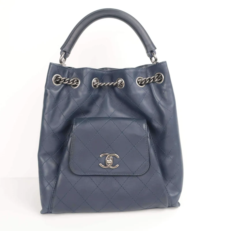 Chanel Drawstring Backpack/Bag With Top Handle S/S 2016 (153)