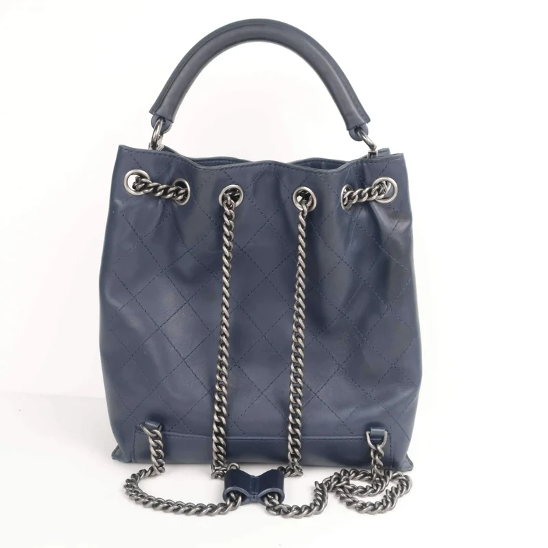 Chanel Drawstring Backpack/Bag With Top Handle S/S 2016 (153)