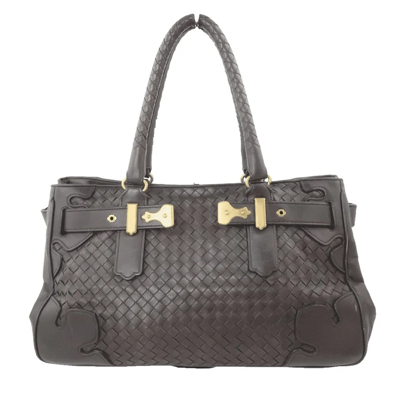 Bottega Veneta Intrecciatto Shoulder Hobo Brown bag
