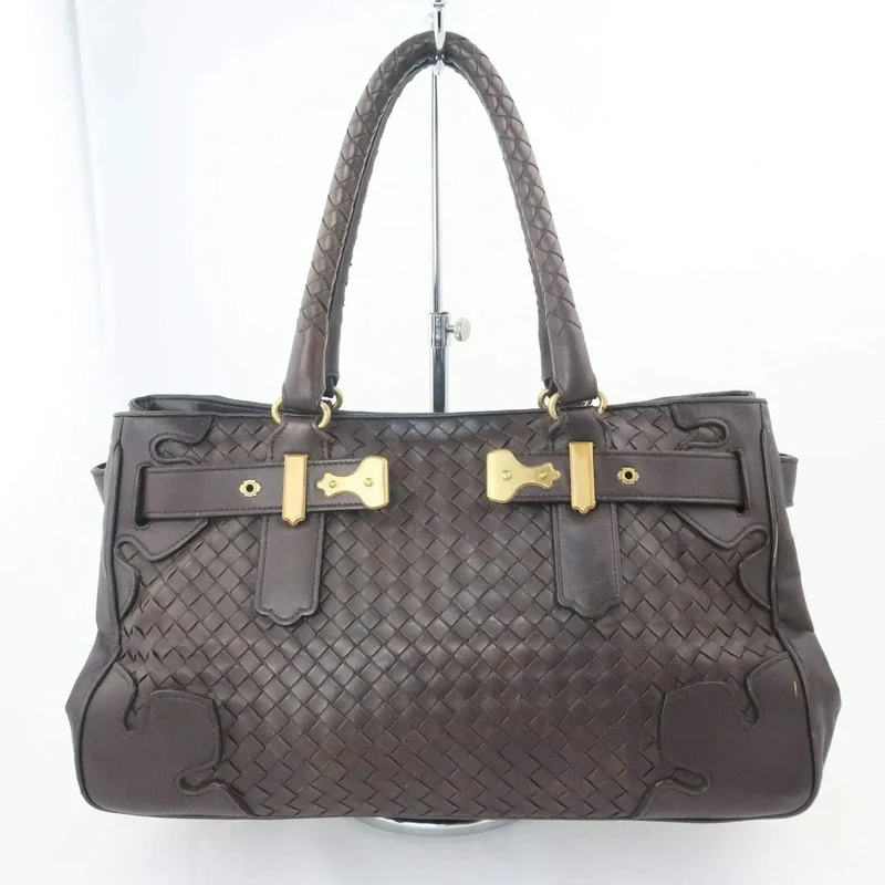 Bottega Veneta Intrecciatto Shoulder Hobo Brown bag