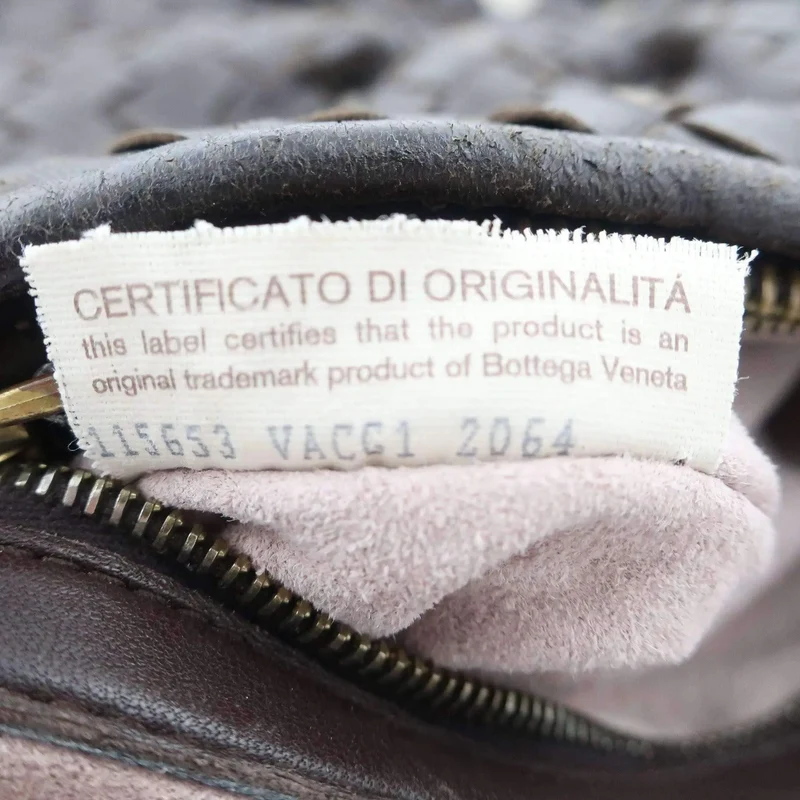 Bottega Veneta Intrecciatto Shoulder Hobo Brown bag
