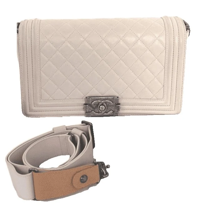 Chanel Lambskin Sting Ray Strap Medium Boy Bag