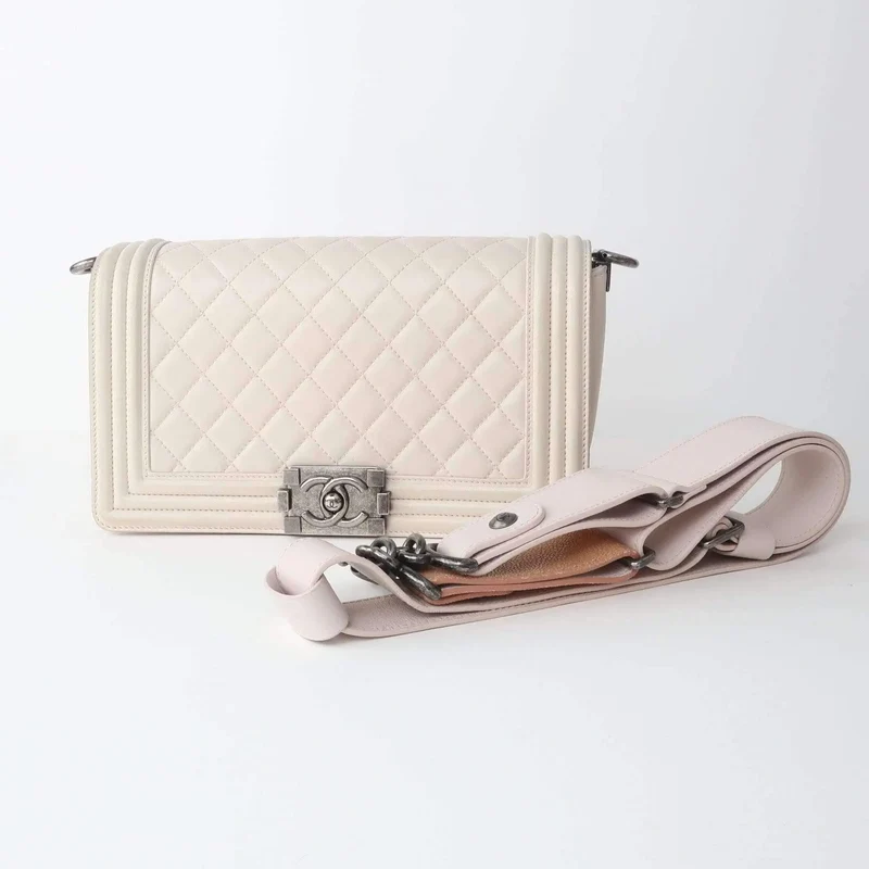 Chanel Lambskin Sting Ray Strap Medium Boy Bag