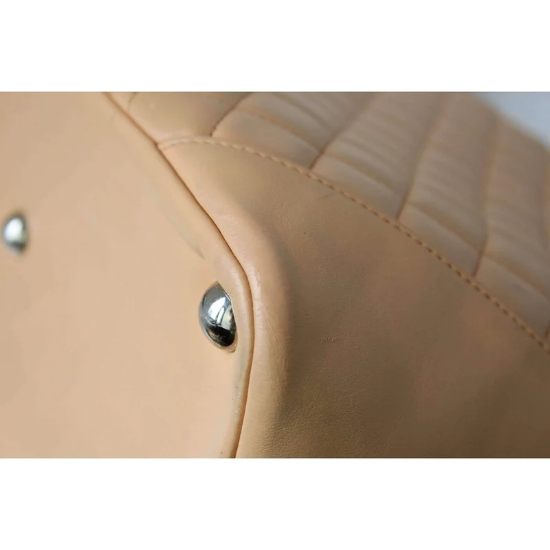 Chanel CC Cambon Beige Quilted Calfskin Shoppping Tote Large Bag