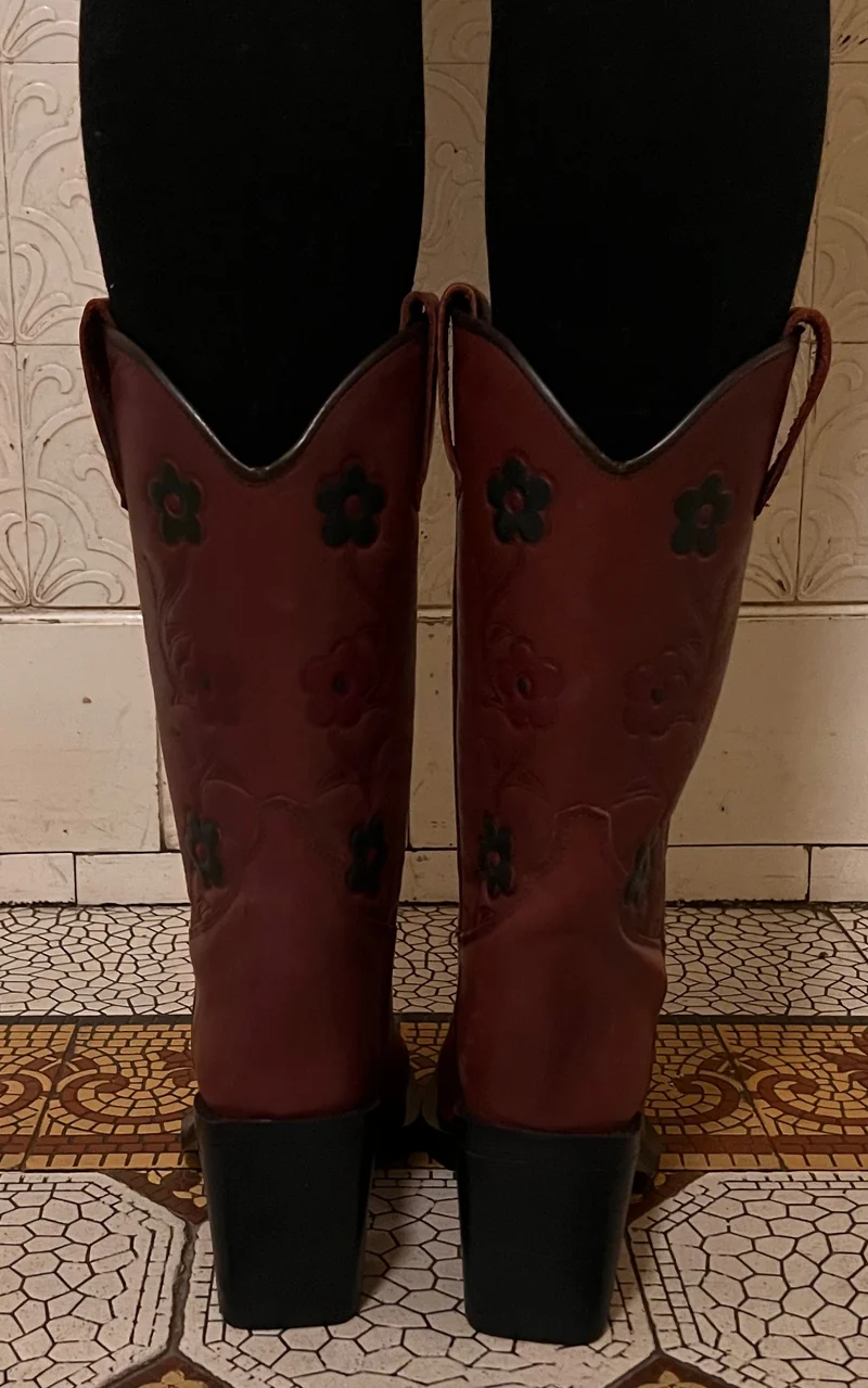 Vintage Flower Cowboy Boots 36 , 37 , 40 & 41