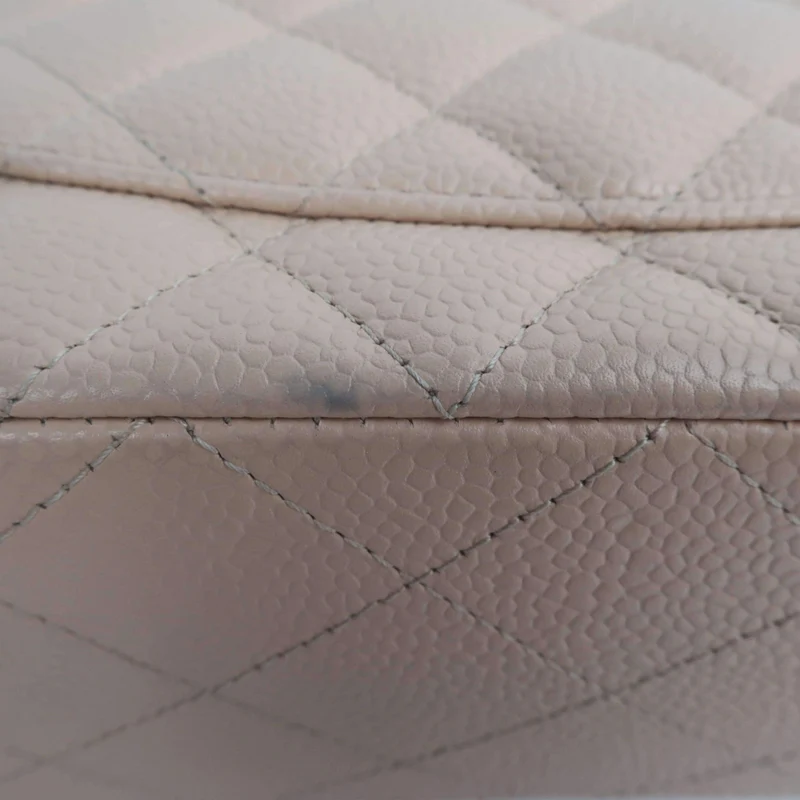 Chanel Classic Double Flap Beige Caviar Bag
