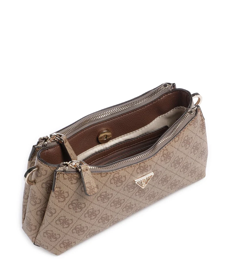 Guess Noelle II Schultertasche latte logo/brown