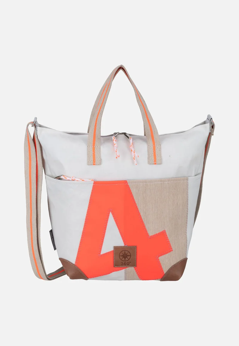 Deern Mini Weiss/Sand/Zahl Orange - Tote Bag