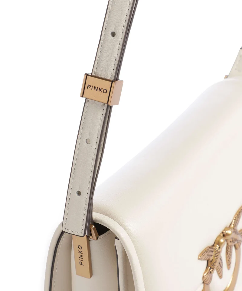 Pinko Love One Mini Umhängetasche bianco seta/antique gold