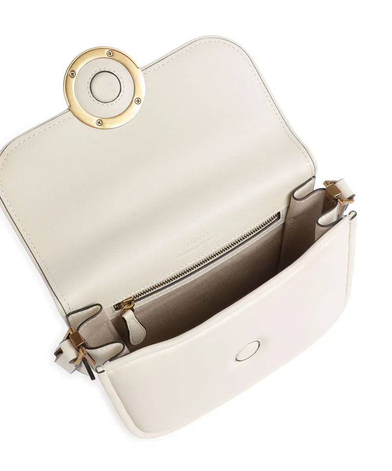 Pinko Love One Mini Umhängetasche bianco seta/antique gold