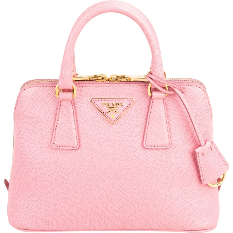 Prada Pink Saffiano Lux Mini Promenade Bag Handbag
