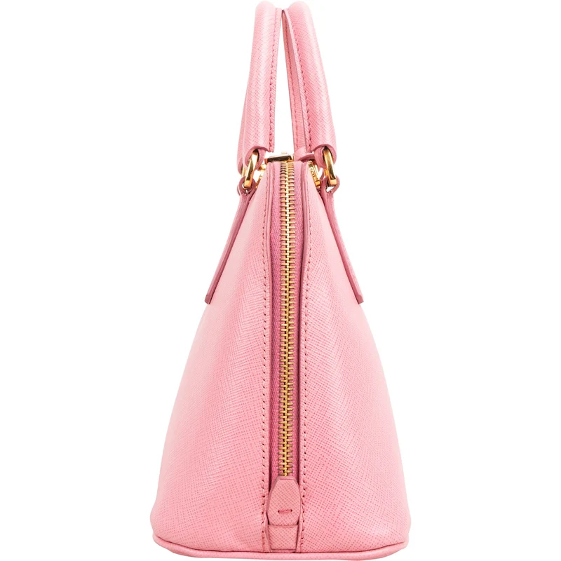 Prada Pink Saffiano Lux Mini Promenade Bag Handbag