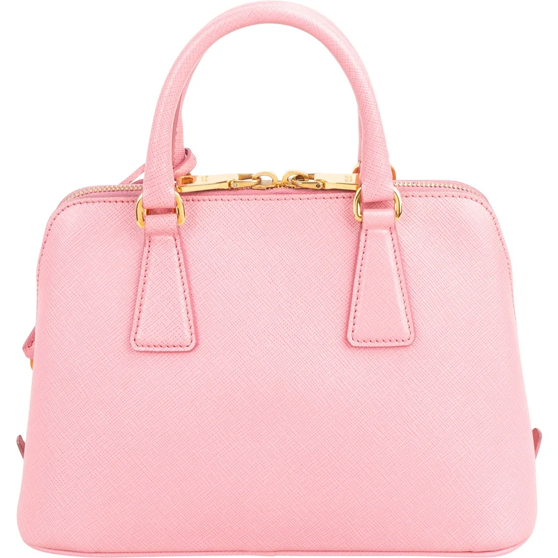 Prada Pink Saffiano Lux Mini Promenade Bag Handbag