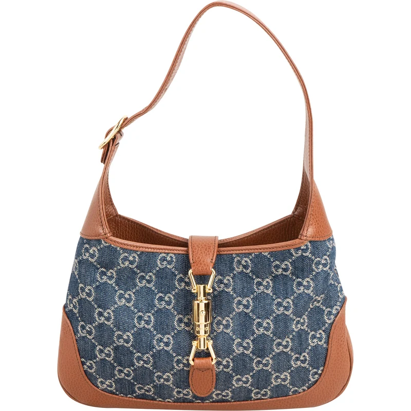 Gucci Denim Jackie 1961 Small Hobo Shoulder Bag