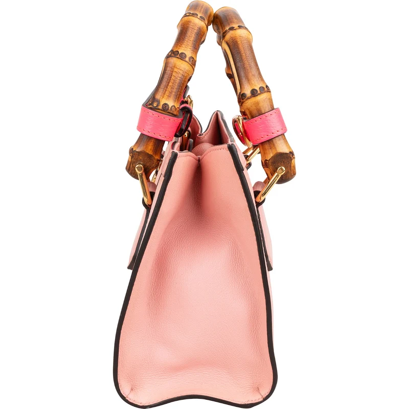 Gucci Pink Leather Diana Small Tote Handbag