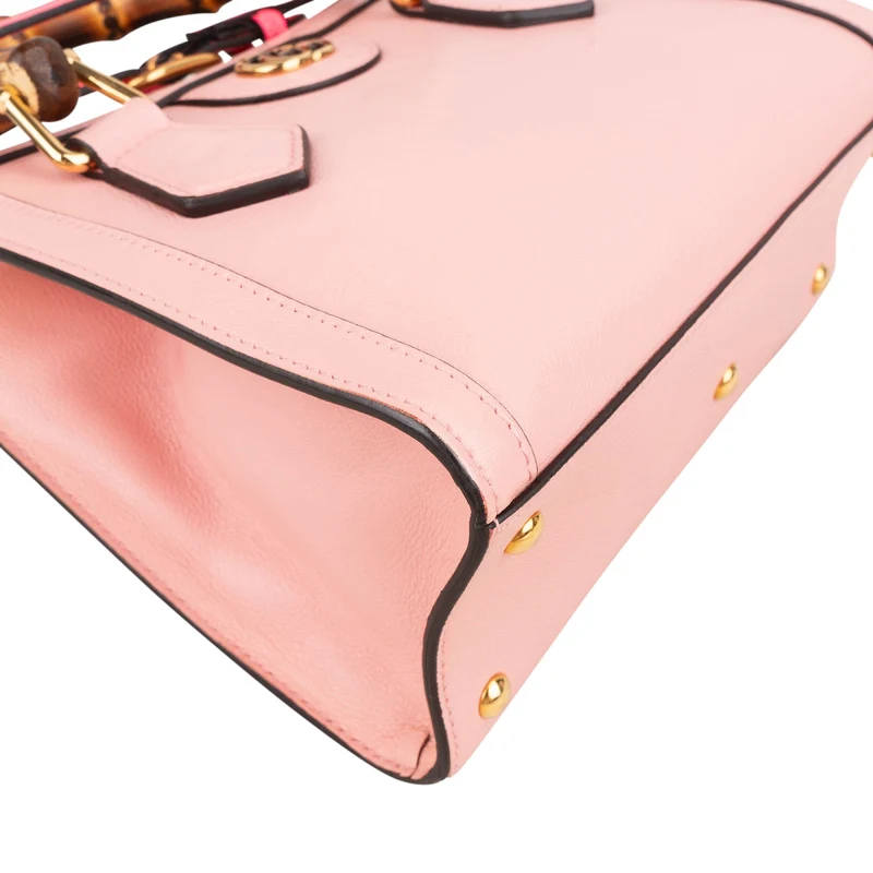 Gucci Pink Leather Diana Small Tote Handbag
