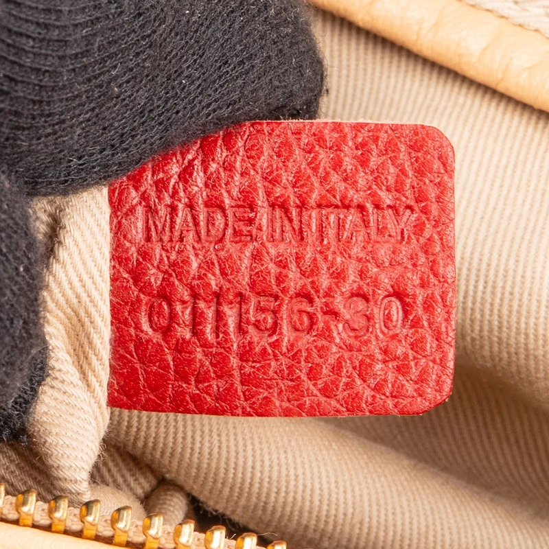 Chloé Red Python Leather Paraty Shoulder Bag