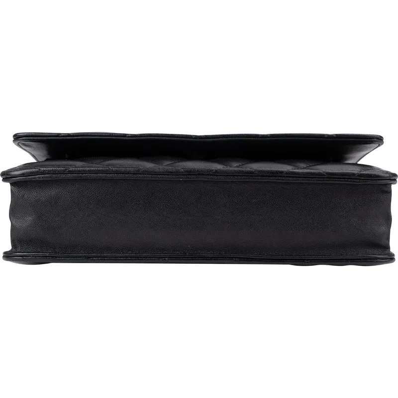 Chanel Quilted Caviar Leather Palladium Wallet On Chain Crossbody Bag