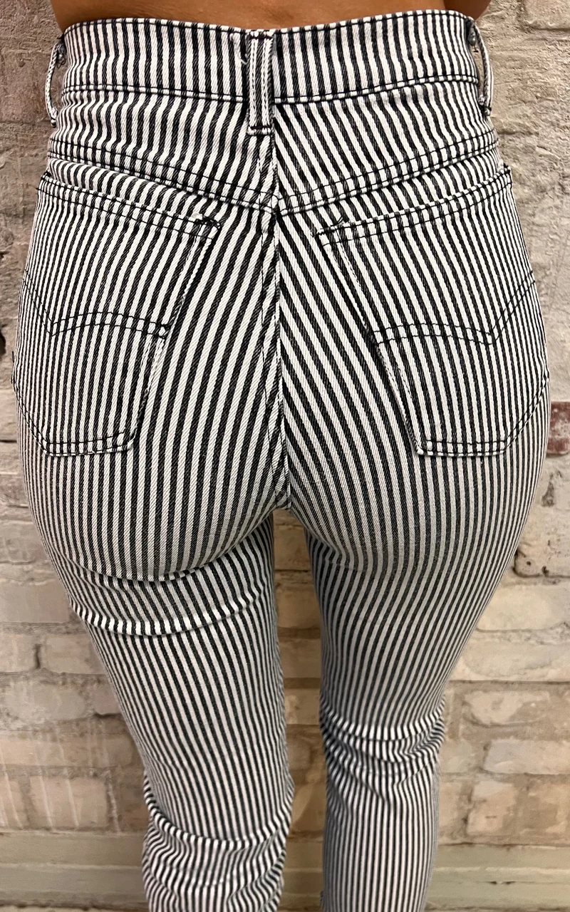Vintage 80s Skinline Jeans Striped