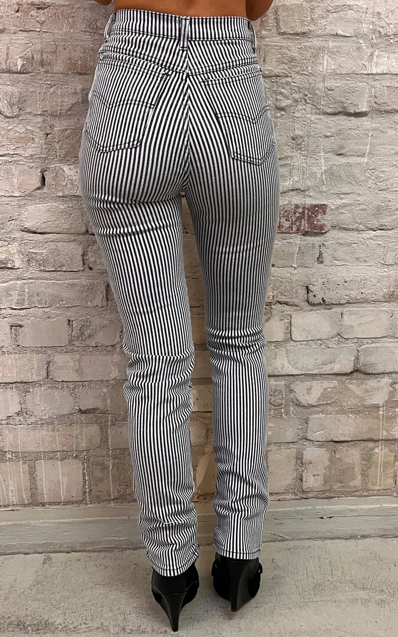 Vintage 80s Skinline Jeans Striped