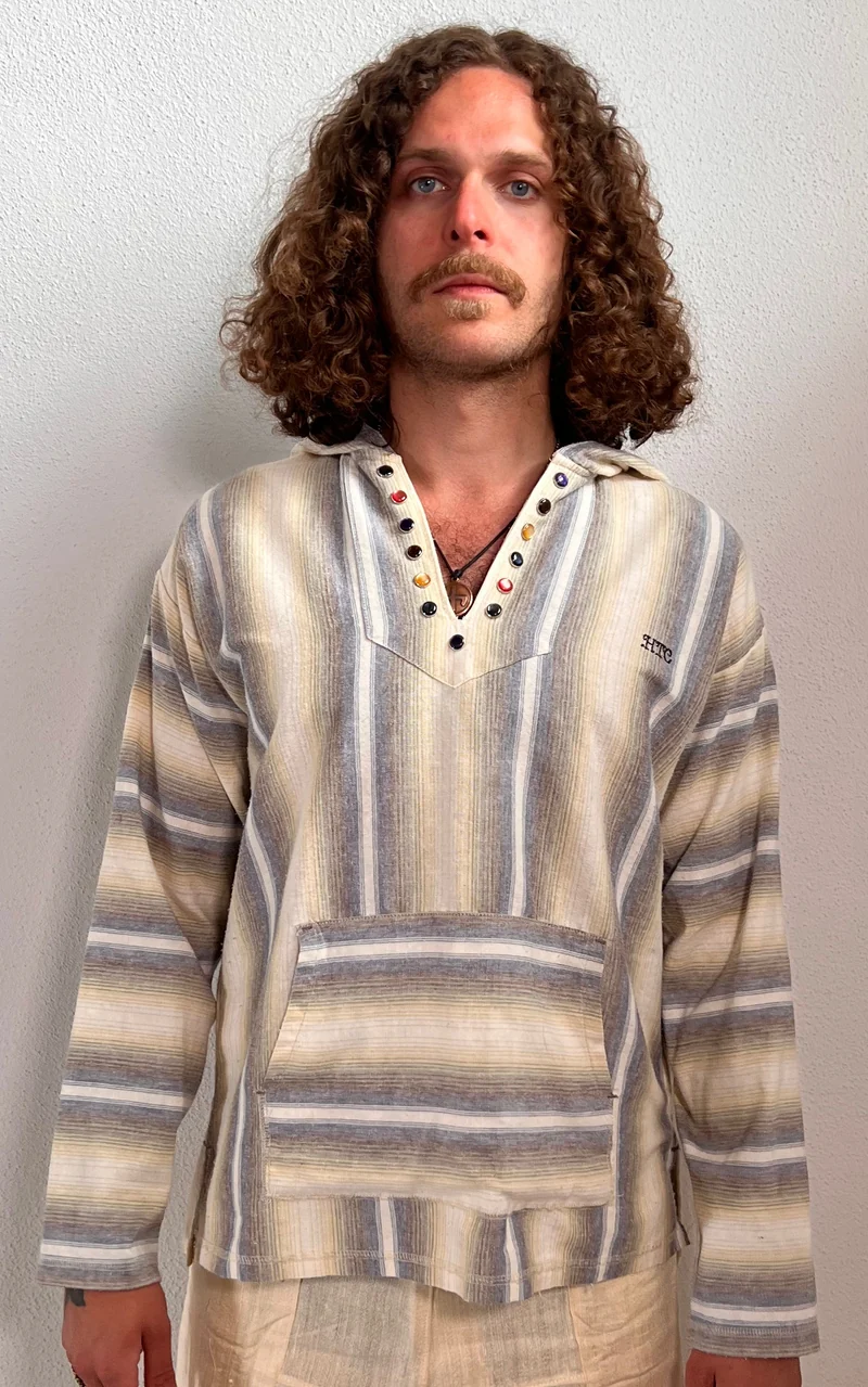 Vintage MENS 90s Hooded Shirt