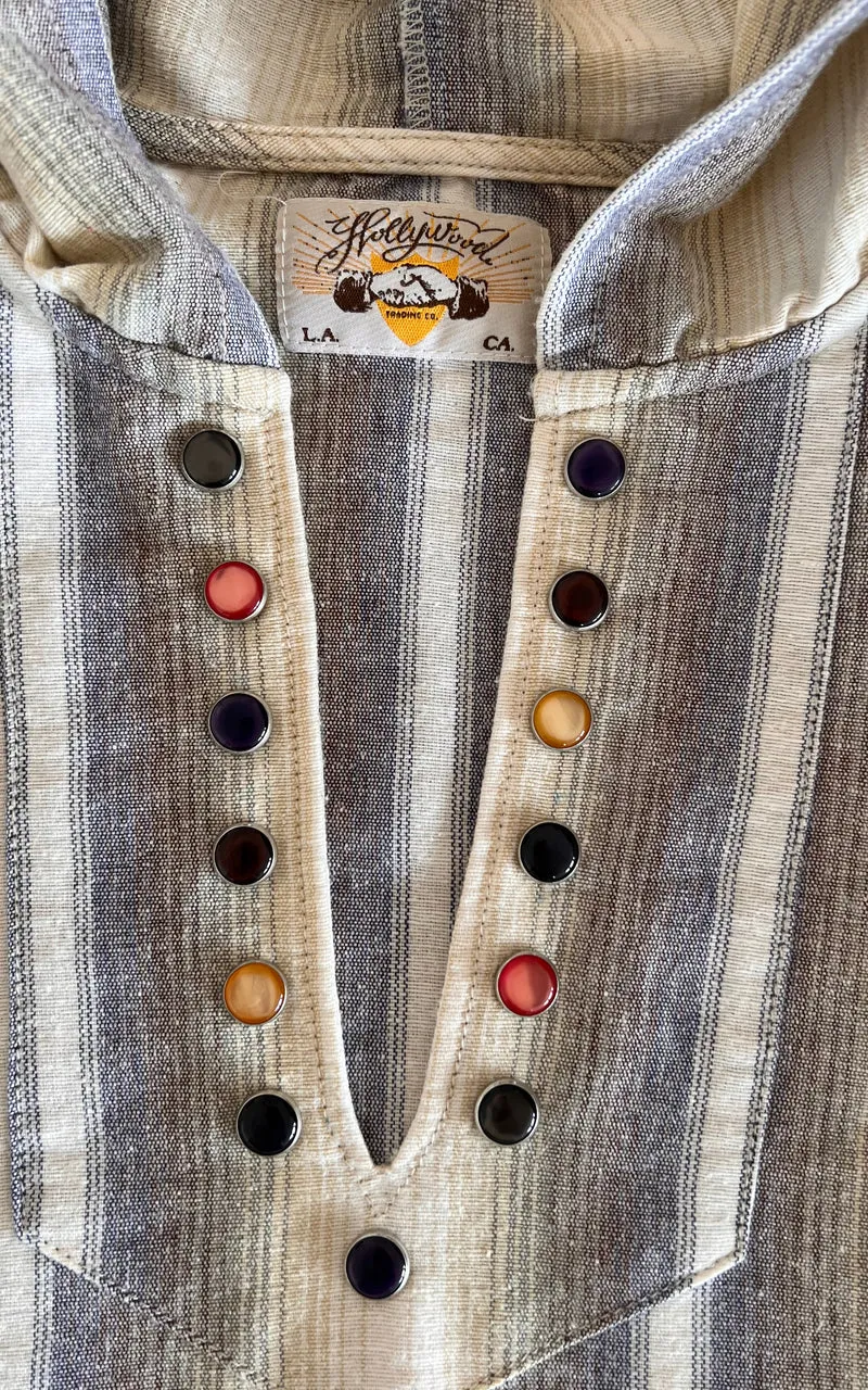 Vintage MENS 90s Hooded Shirt