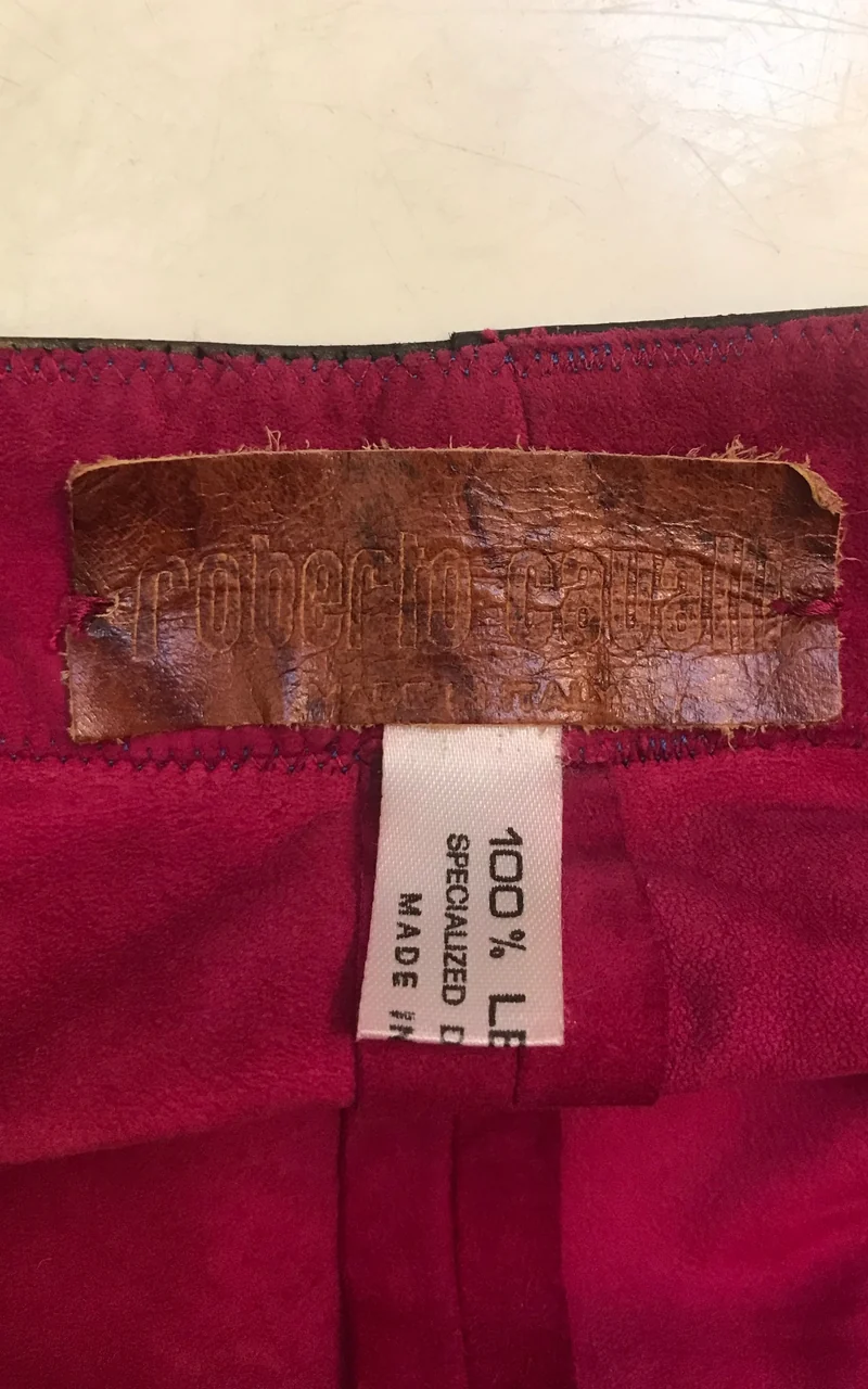 Vintage 70s Roberto Cavalli Suede Leather Pants