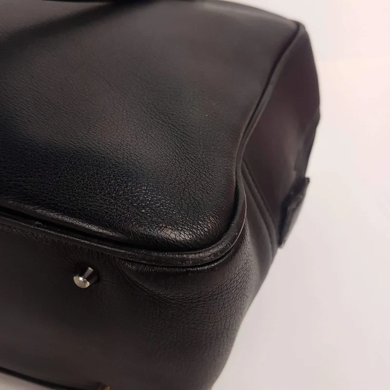 Versace Vintage Black Leather Bag