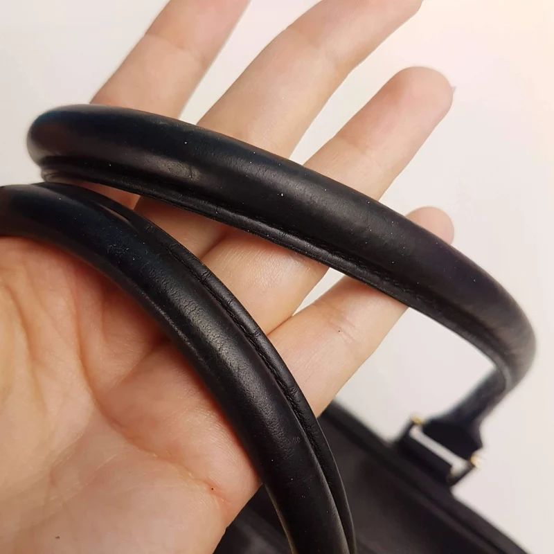 Versace Vintage Black Leather Bag