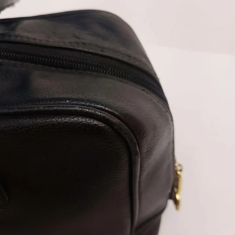 Versace Vintage Black Leather Bag