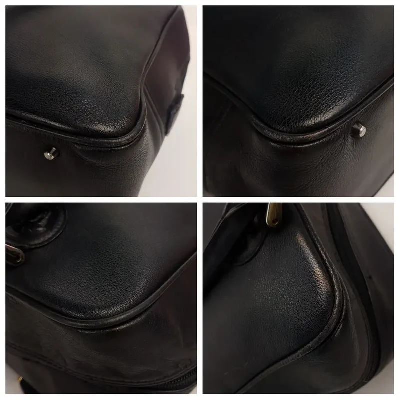 Versace Vintage Black Leather Bag