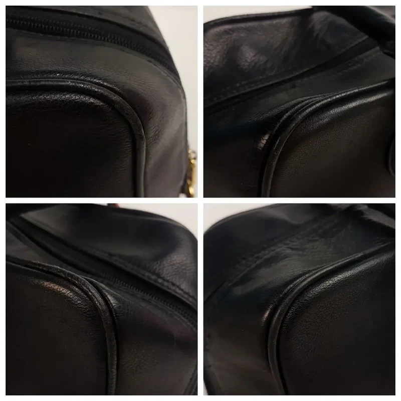 Versace Vintage Black Leather Bag