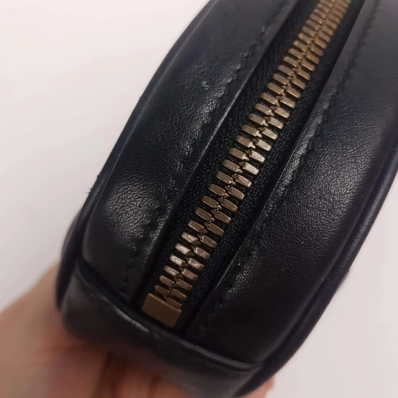 Gucci Black Quilted GG Marmont Waist Belt Bag