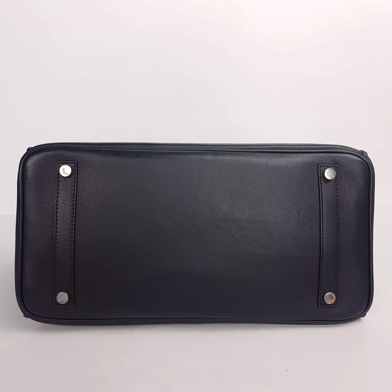 Iceberg Trapezium Black Leather Bag
