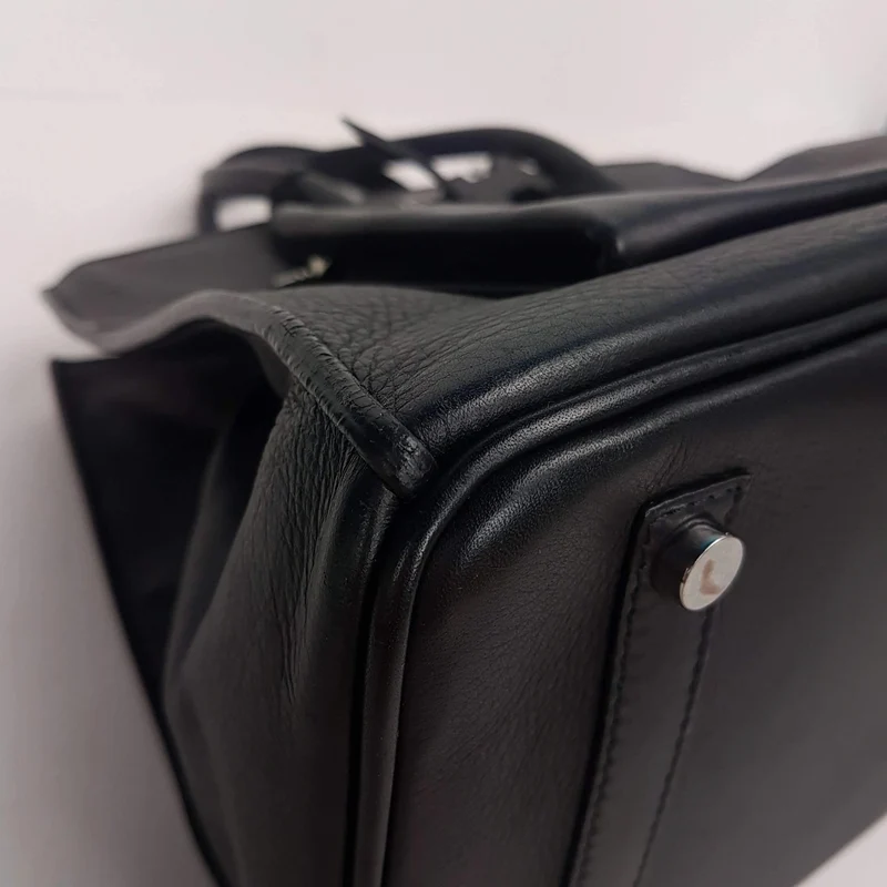 Iceberg Trapezium Black Leather Bag