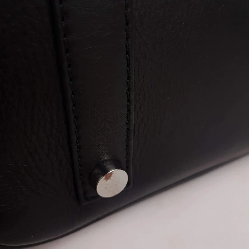 Iceberg Trapezium Black Leather Bag
