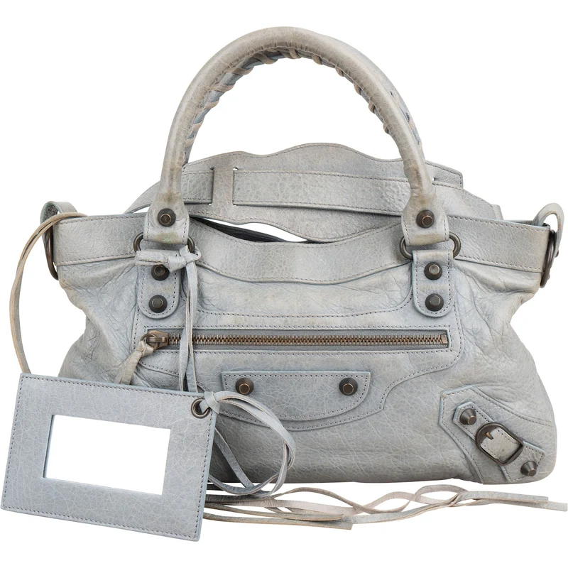 Balenciaga Grey Leather Classic City Handbag