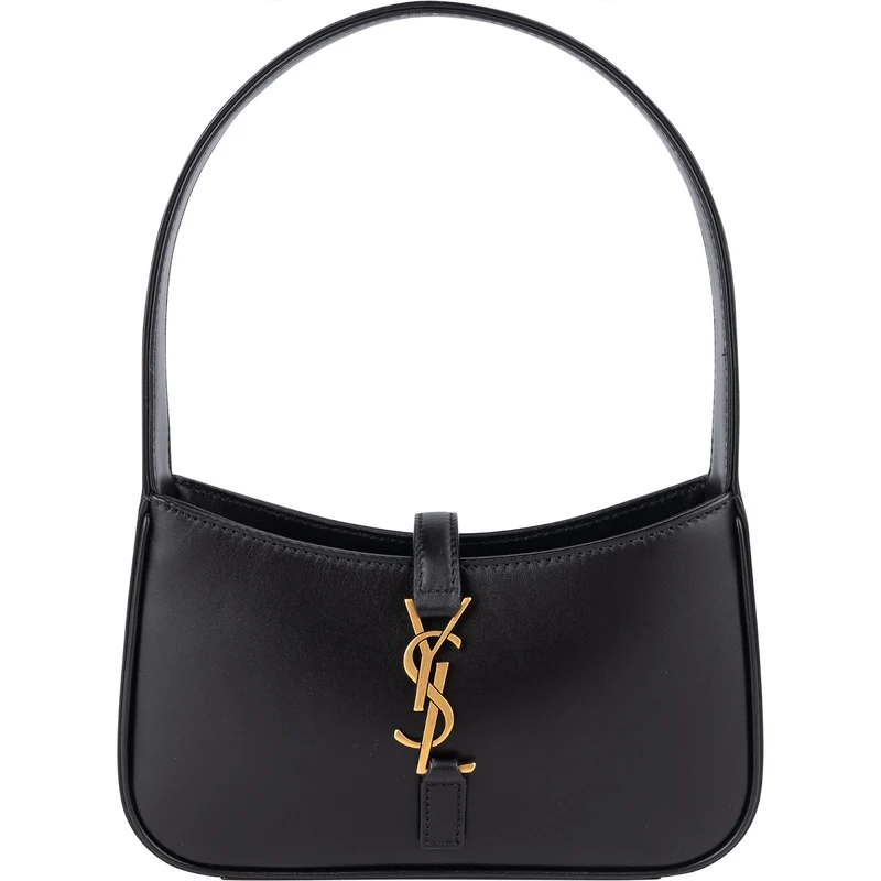 Saint Laurent Black Leather 5 à 7 Mini Hobo Handbag