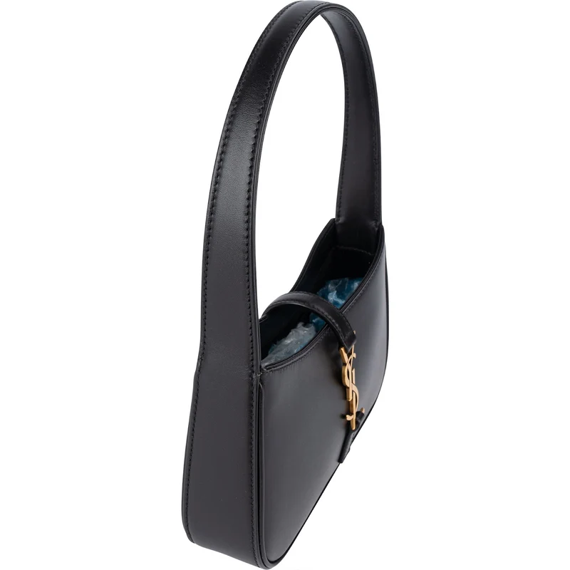 Saint Laurent Black Leather 5 à 7 Mini Hobo Handbag