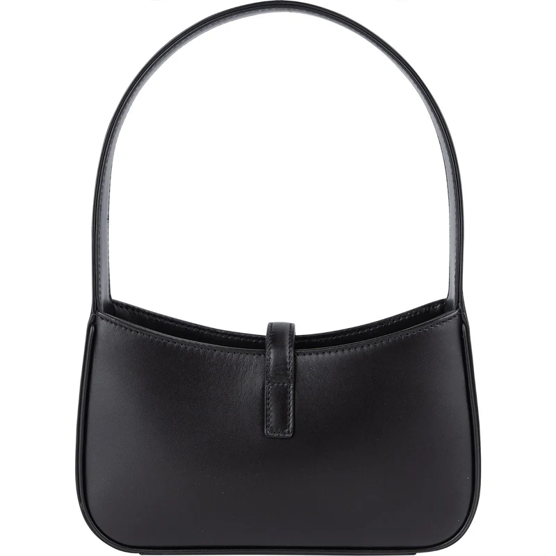 Saint Laurent Black Leather 5 à 7 Mini Hobo Handbag