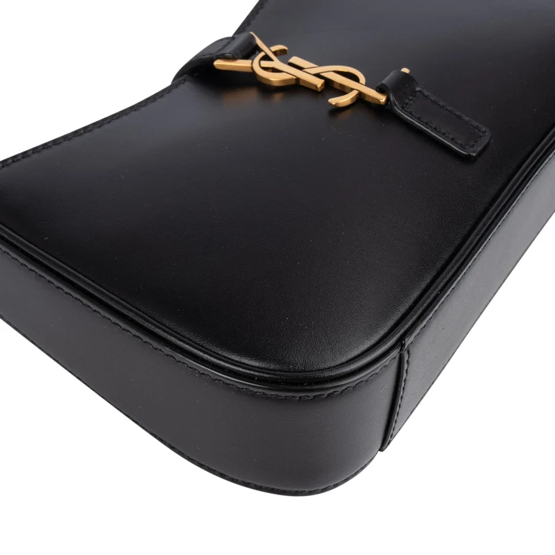 Saint Laurent Black Leather 5 à 7 Mini Hobo Handbag