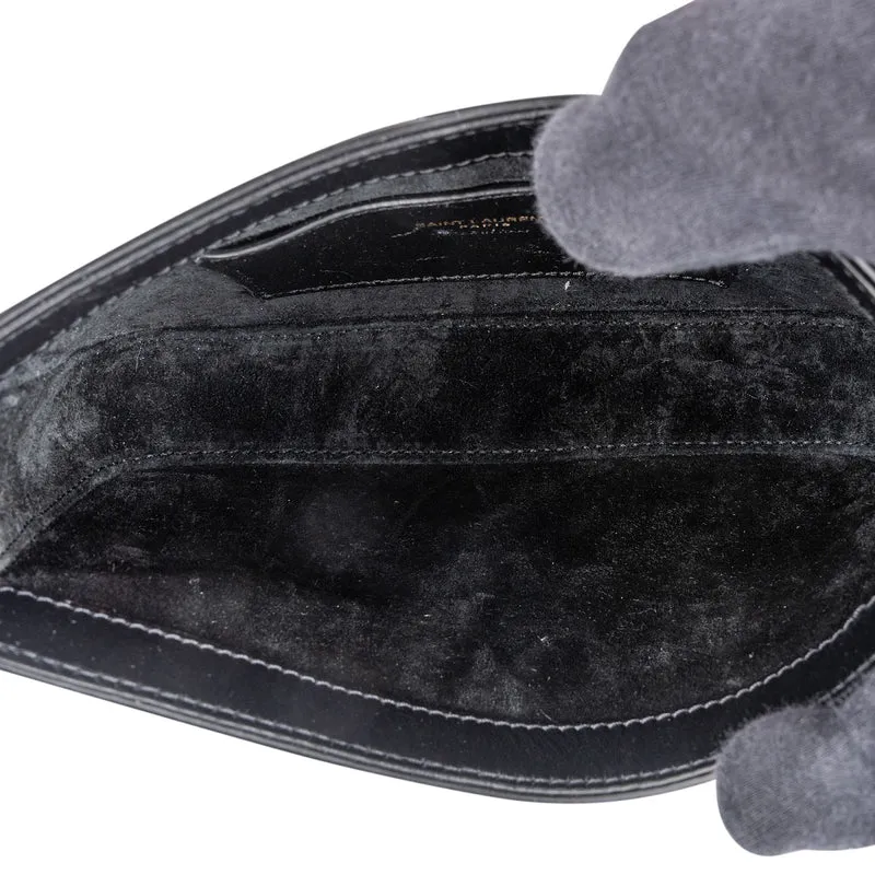 Saint Laurent Black Leather 5 à 7 Mini Hobo Handbag