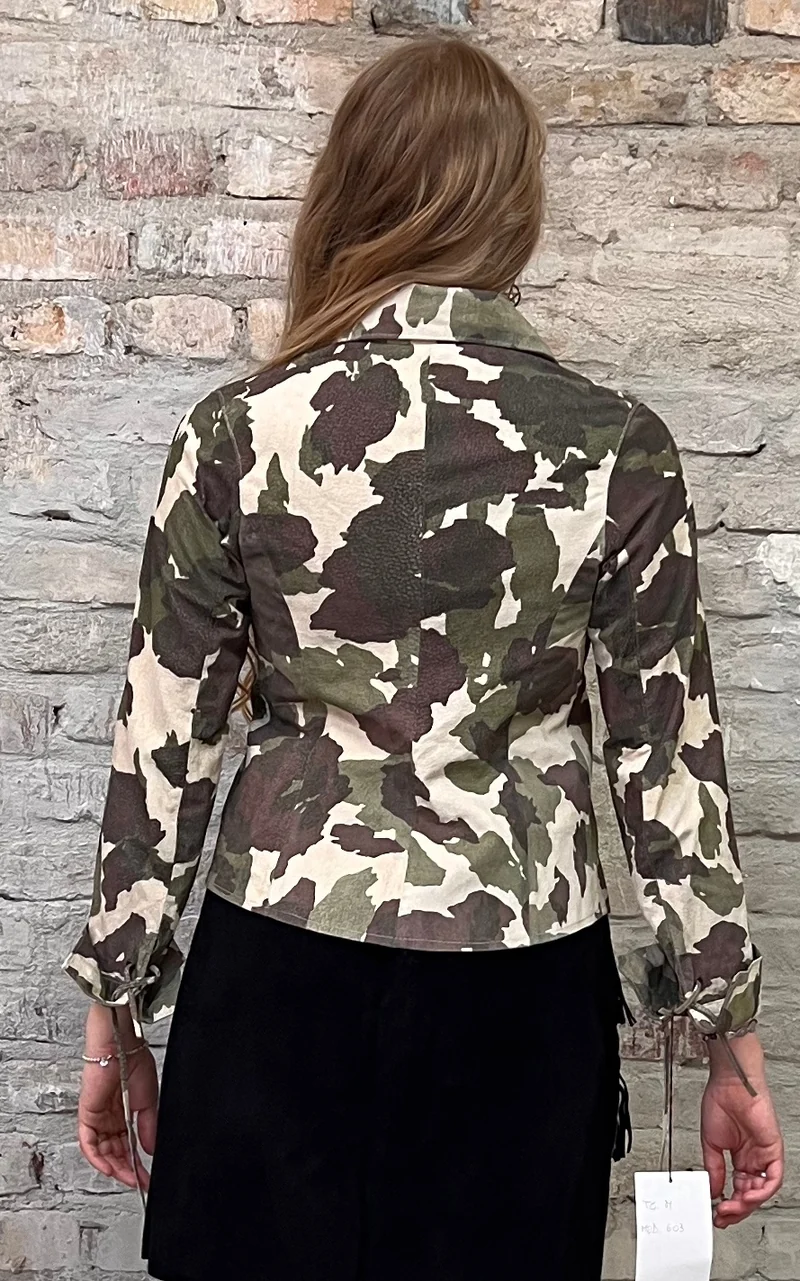 Vintage Camouflage Suede Shirt