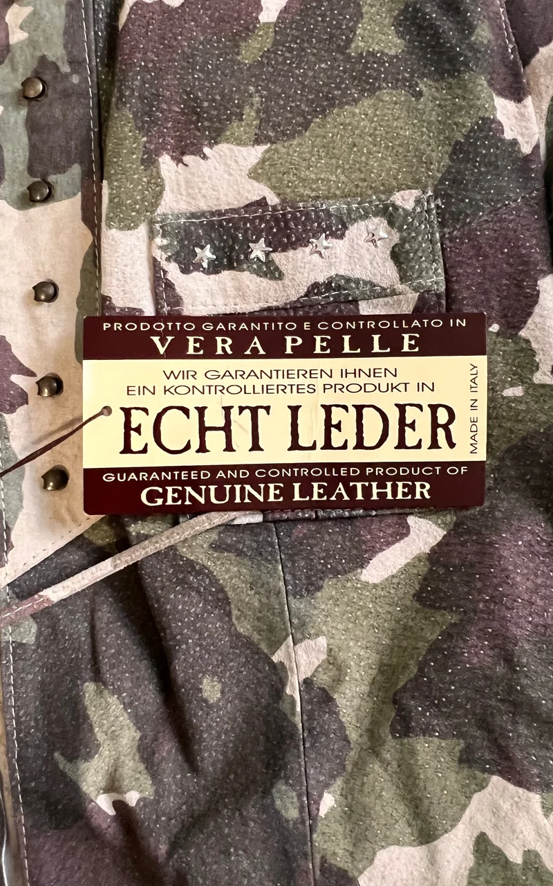 Vintage Camouflage Suede Shirt
