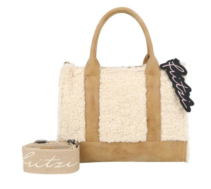 Fritzi aus Preußen Square Limited Teddy Shopper Tasche Damen Creme
